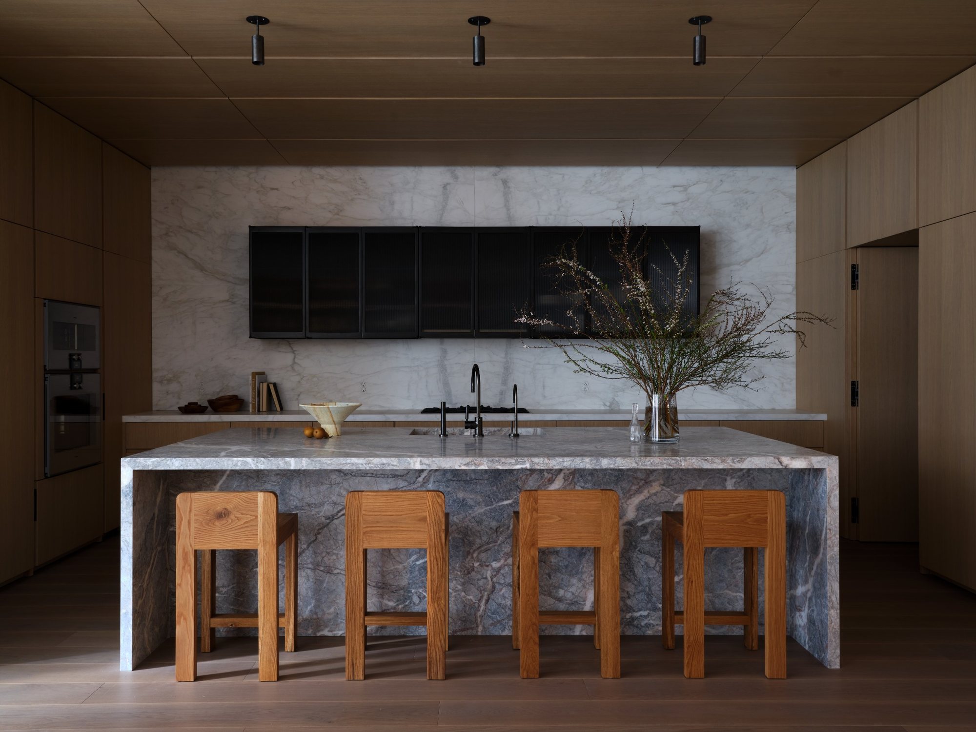 Interior of a furnished New York loft residence